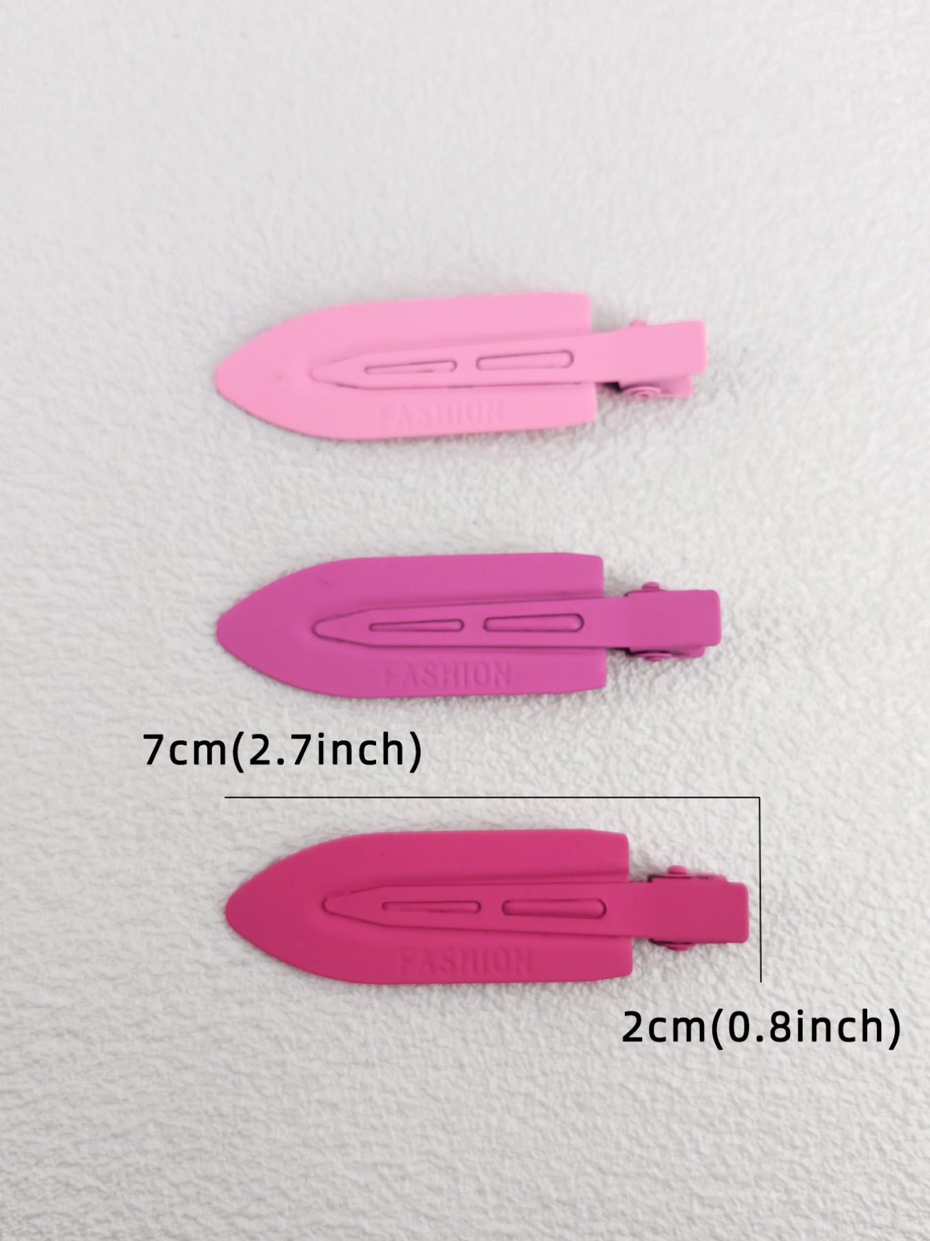 1 Pack 3 Pcs 7cm Water Drop Hair Clip, Metal Material, Dopamine Color Series, Secure Side Bangs and Daily Hairstyles, Styling Accessories