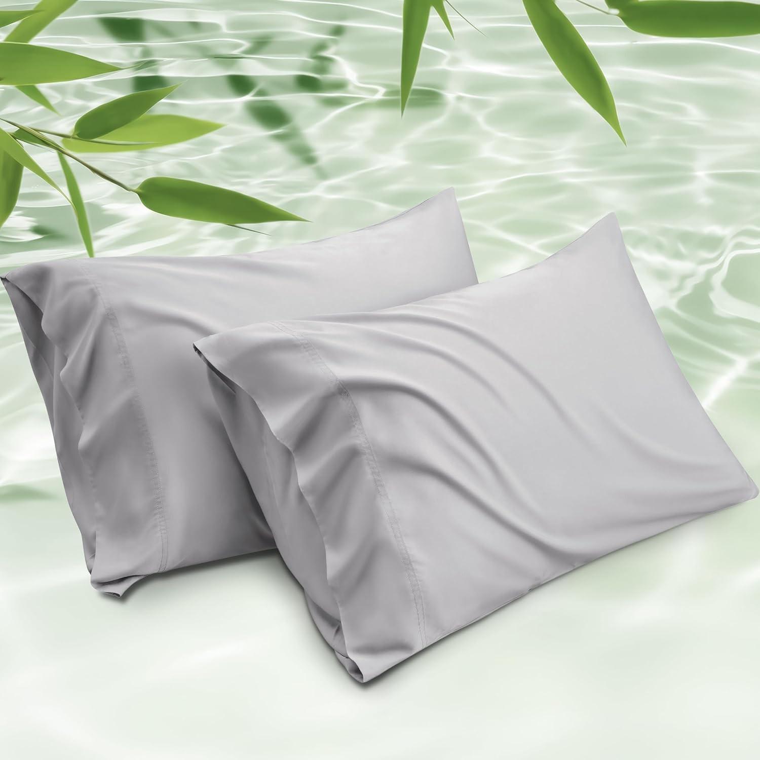 Cooling Pillowcase for Soft and Smooth Touch, Reduces Friction-Induced Breaks, Sleep Wrinkles, and Irritation, Gentle on Skin and Hair