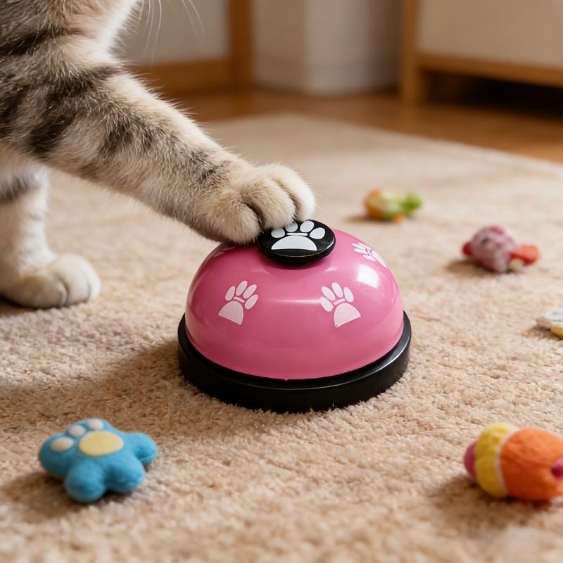 Interactive Pet Cat Bell, Durable Abs Material, Paw Print Design, Training Bell for Cats and Dogs, Daily Interactive Toy for Pets