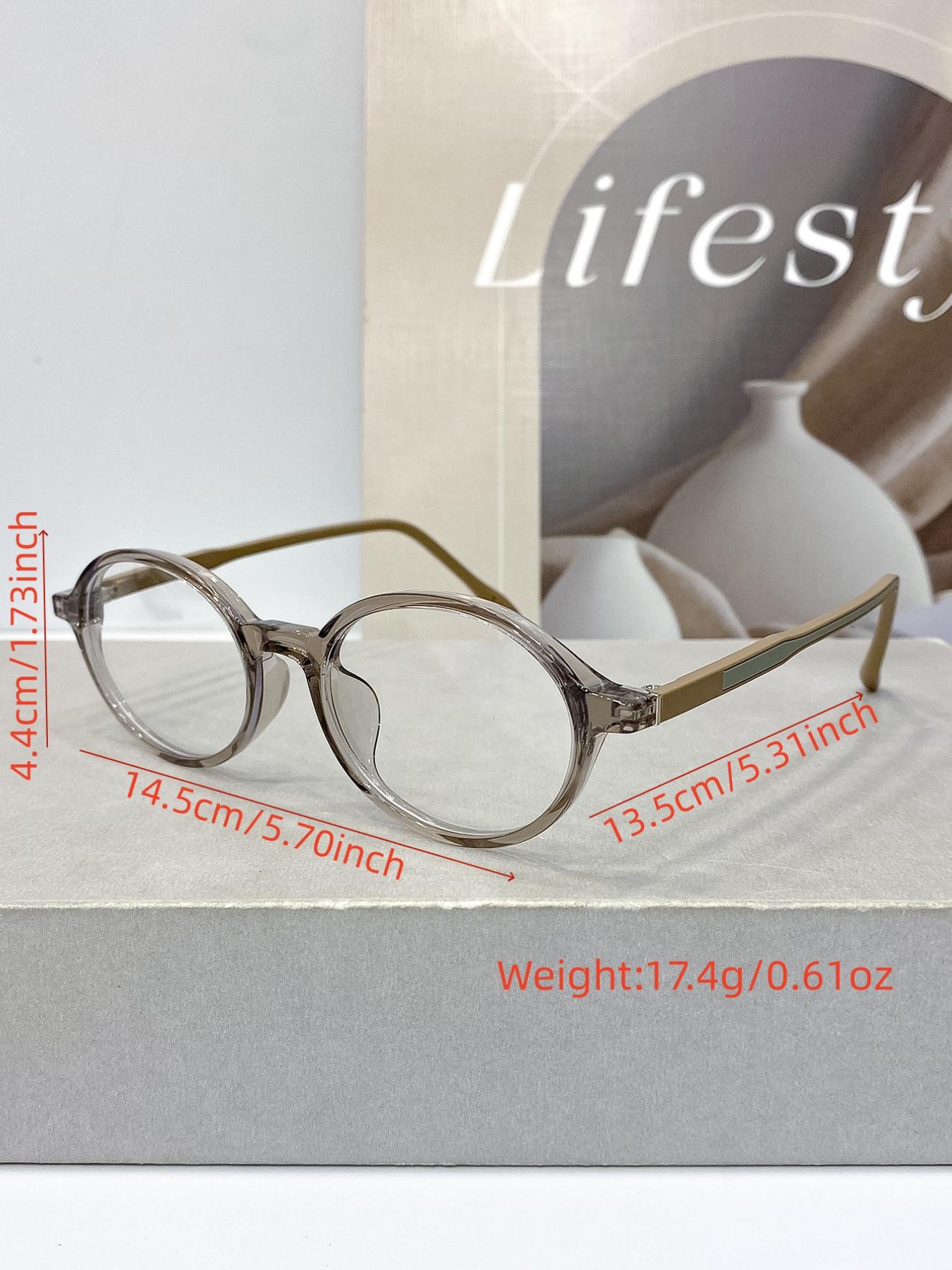 New High-Quality Tr Oval Fashion Glasses, Unisex Trendy Classic Versatile Decorative Eyewear, Perfect for Men and Women