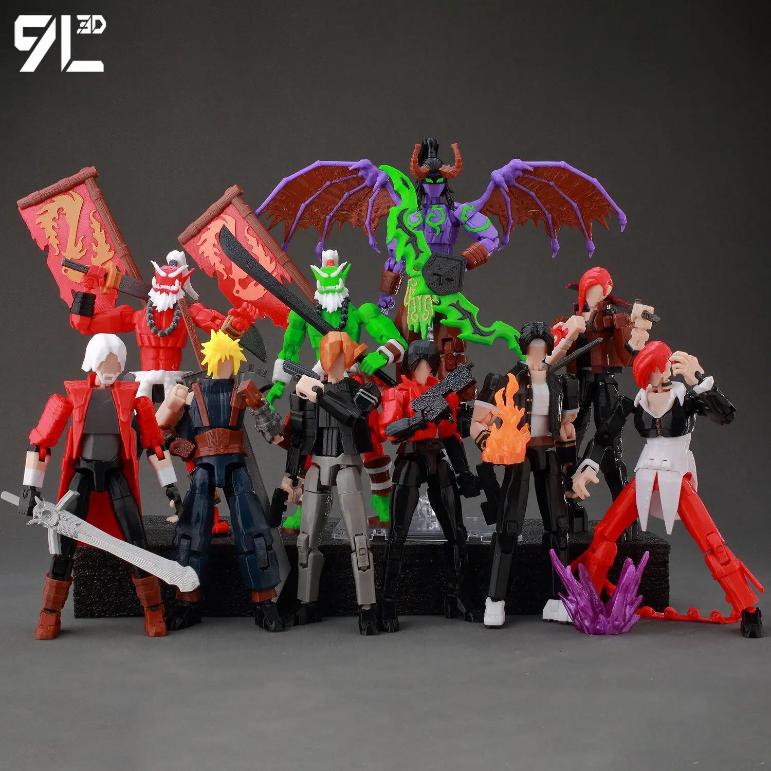 9L3D Printed Jujutsu Kaisen Dummy13 Lucky13 T13 Titan13 Zen'in Maki Anime Multi-Jointed Toys Action Figures Mannequin Model Gift 9L3D Printed Jujutsu Kaisen Dummy13 Lucky13 T13 Titan13 Zen'in Maki Anime Multi-Jointed Toys Action Figures Mannequin Model Gift