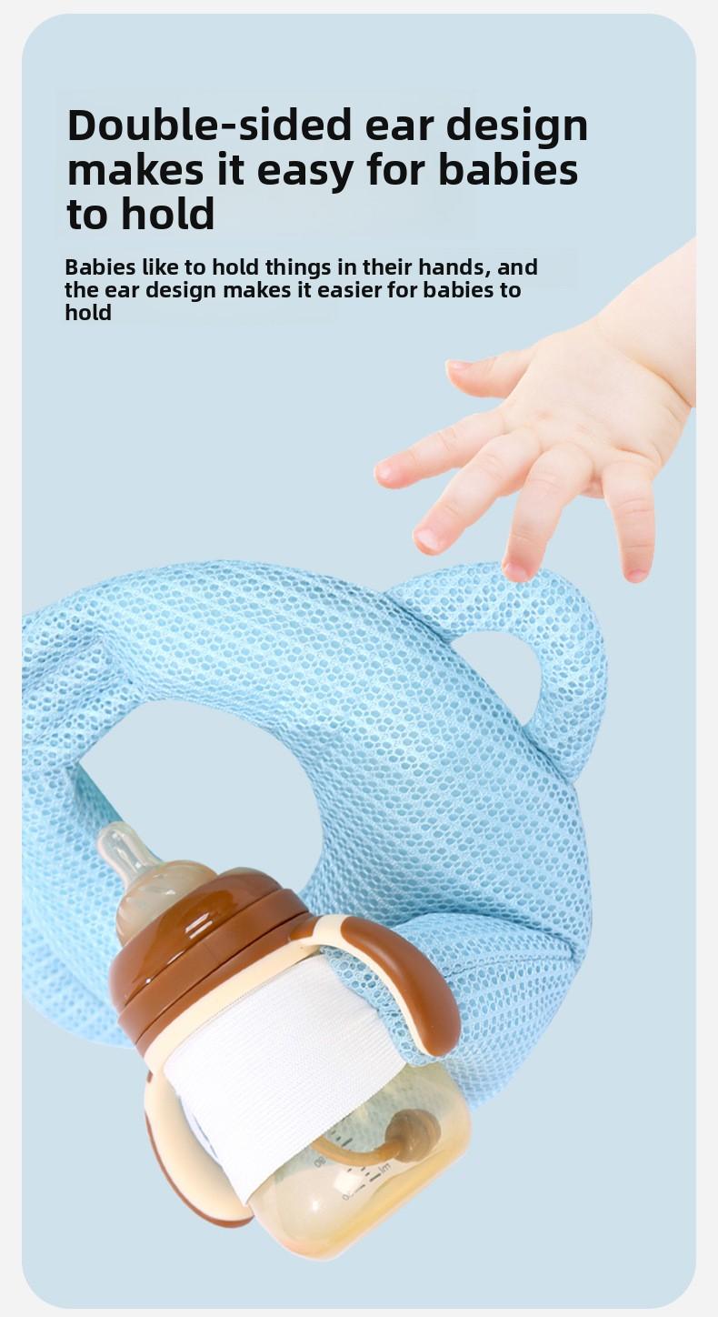 Langkes Baby Automatic Feeding Pillow Newborn Anti Spit Up Nursing Cushion Hands Free Bottle Holder for Infant Self Feeding Milk Bottle Fixing Support Multifunctional Baby Feeding Assistant