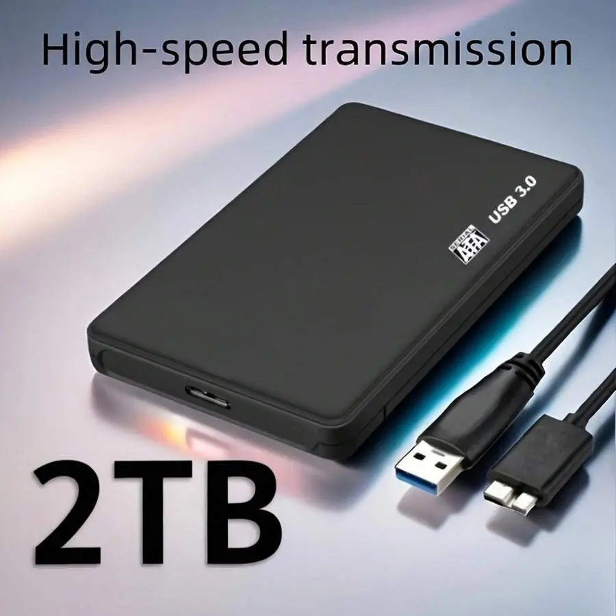4TB 2TB Portable Drive External Drive 4TB 2TB USB 3.0 Data Transfer External Disk Compact Minimalist Design, Compatible With Desktop - Reliable Storage Students, Professionals, Portable Storage Sleek Design Compact Drive