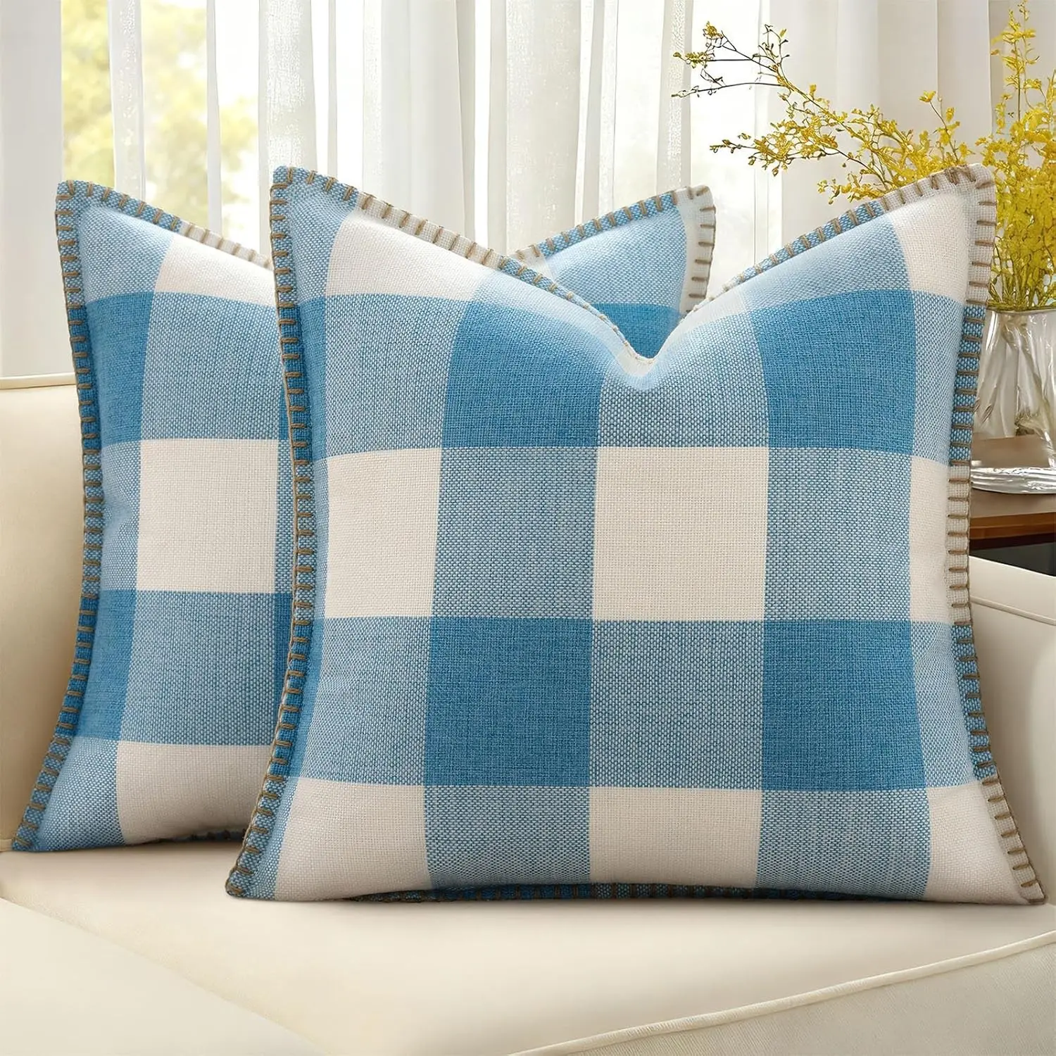 Sky Blue and White