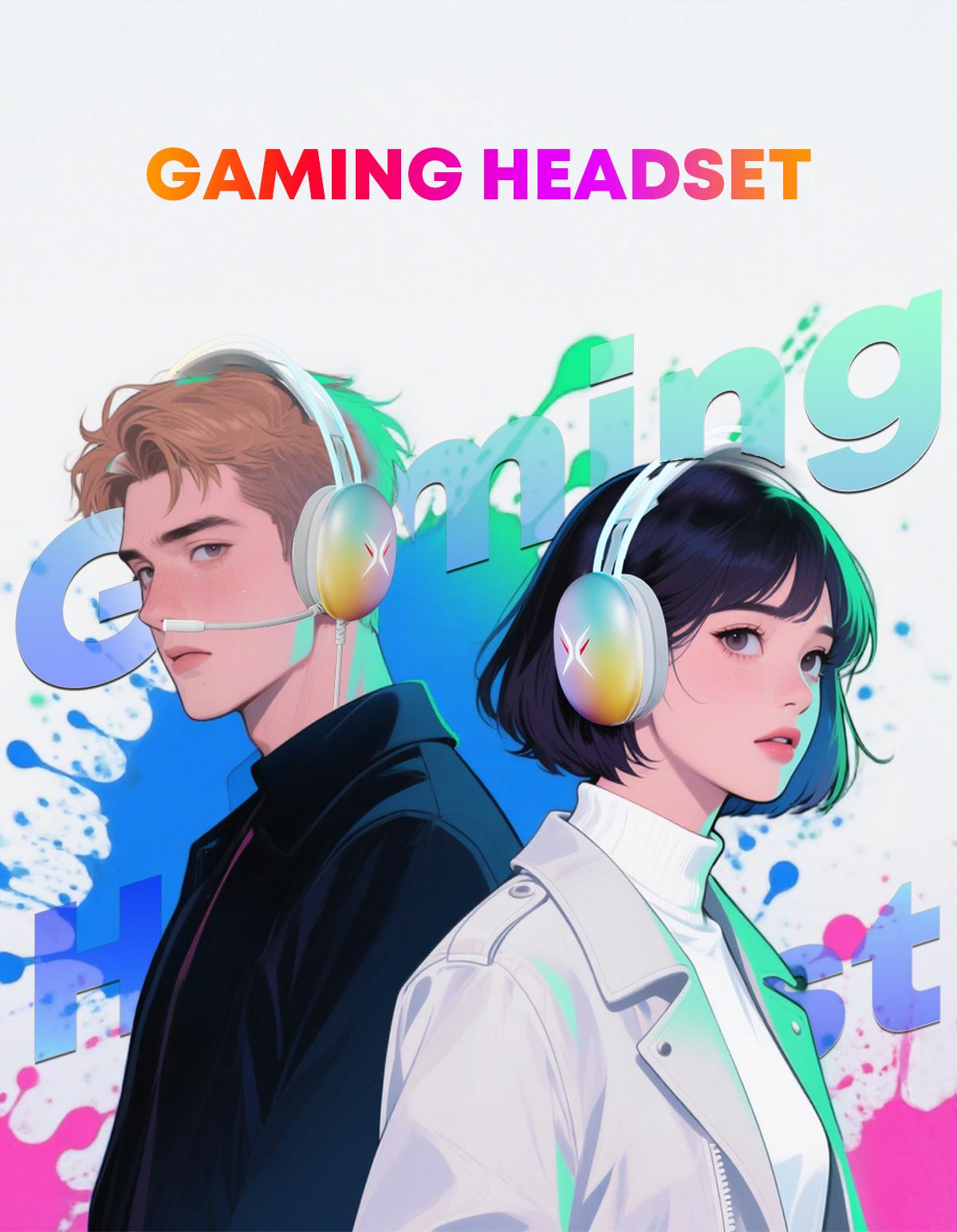 TAGRY TRONICX G7 Wired PC Gaming Headset with 50mm Driver, ENC Microphone, USB Headset with 7.1 Surround Sound, Control Box for PC/PS5/PS4/Switch Dock