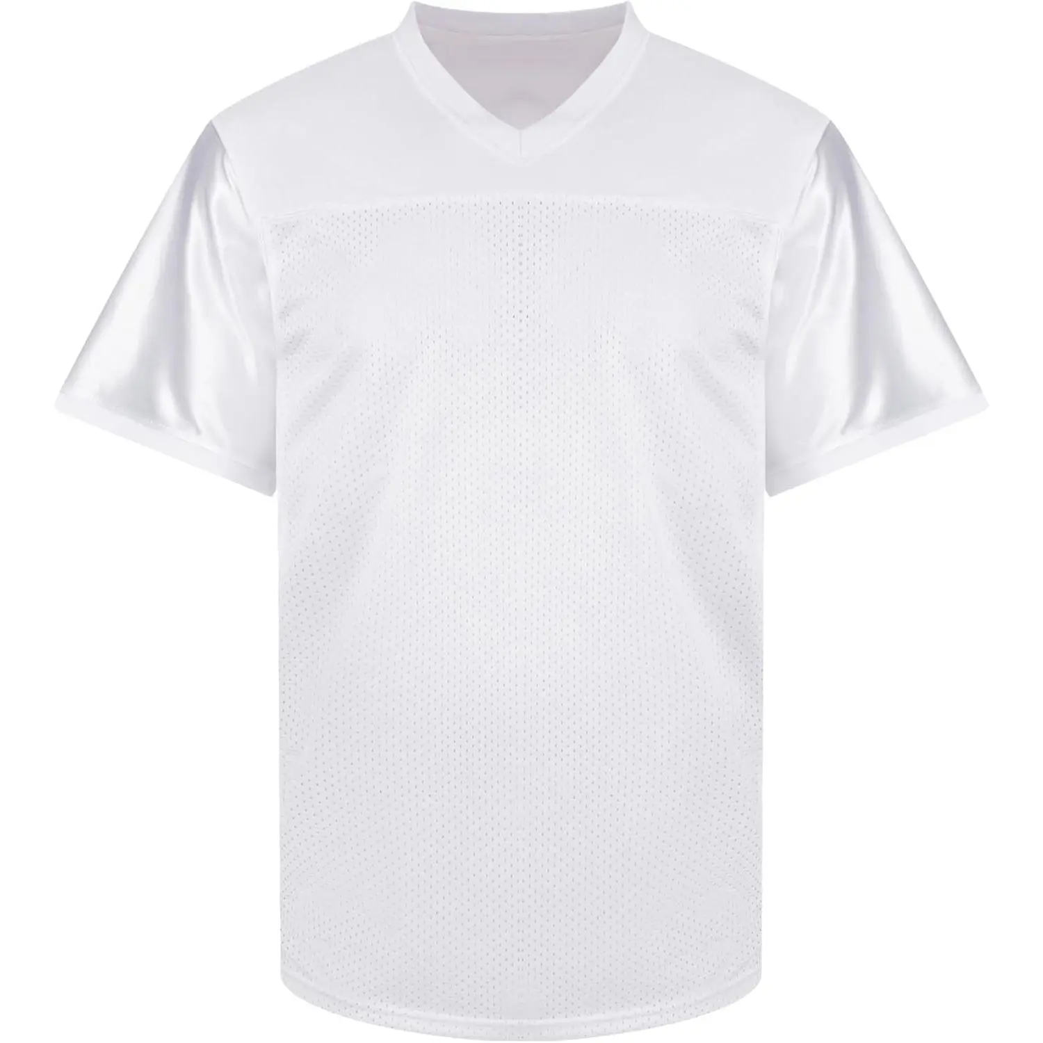 Blank Football Jersey for Men 90s Hip Hop Plain Mesh Shirt Football Practice Jersey Sports Uniform S-3XL