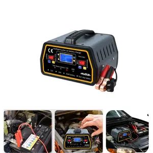 12V/24V Smart Pulse Battery Charger & Jump Starter, 6A Automatic Trickle Charger, Temperature Compensated Desulfator Maintainer for Car Truck Motorcycle Marine Lawn Mower