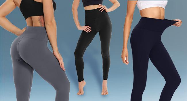 Outdoor&sports YOLIX Workout Leggings for Women - High Waisted Yoga Pants Tummy Control Compression for Running