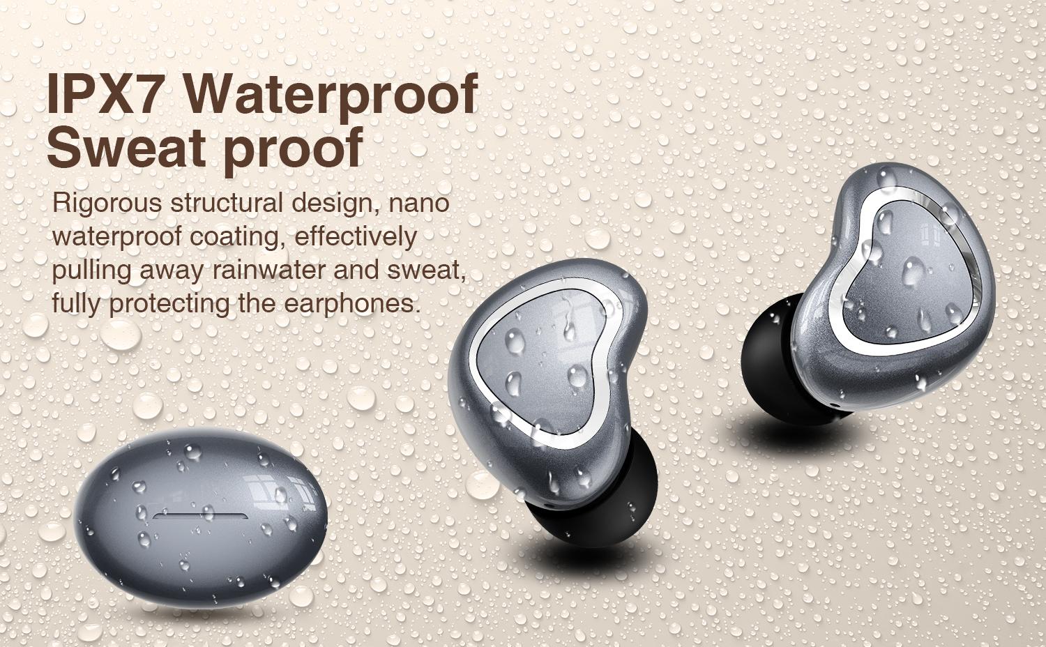 HYUNDAI F9 Heart Shaped Wireless Earphones, Cute Women's Wireless Earbuds，Light-weigh Sports Headset for Work, Hiking, Running and Outdoor Activities