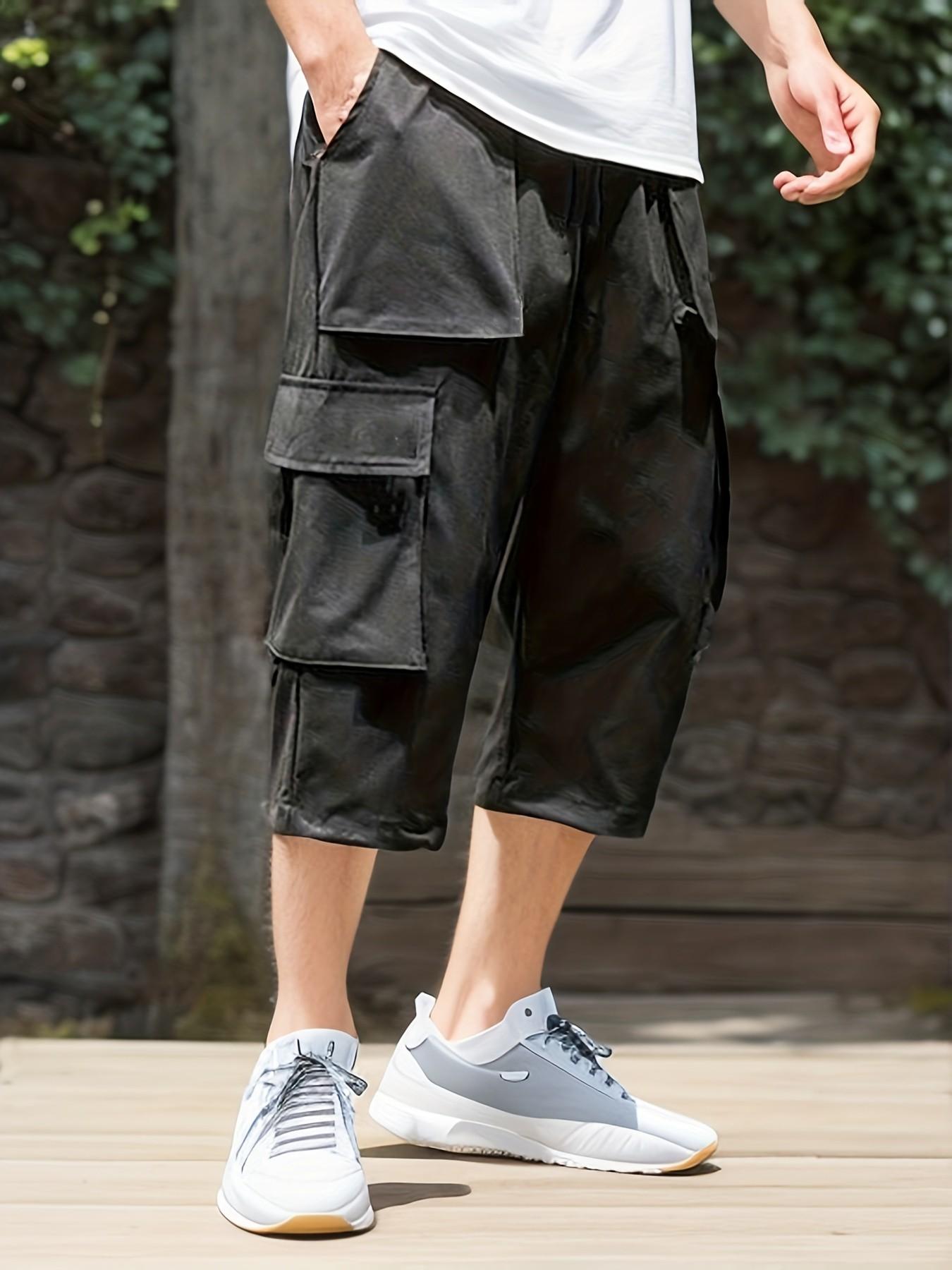 Men's Workwear Shorts Multi-Pocket Seven-Inch Pants, Casual Street Shorts, Casual Summer Wear, Comfortable and Practical, Ideal for Daily Use, Casual Fit Shorts