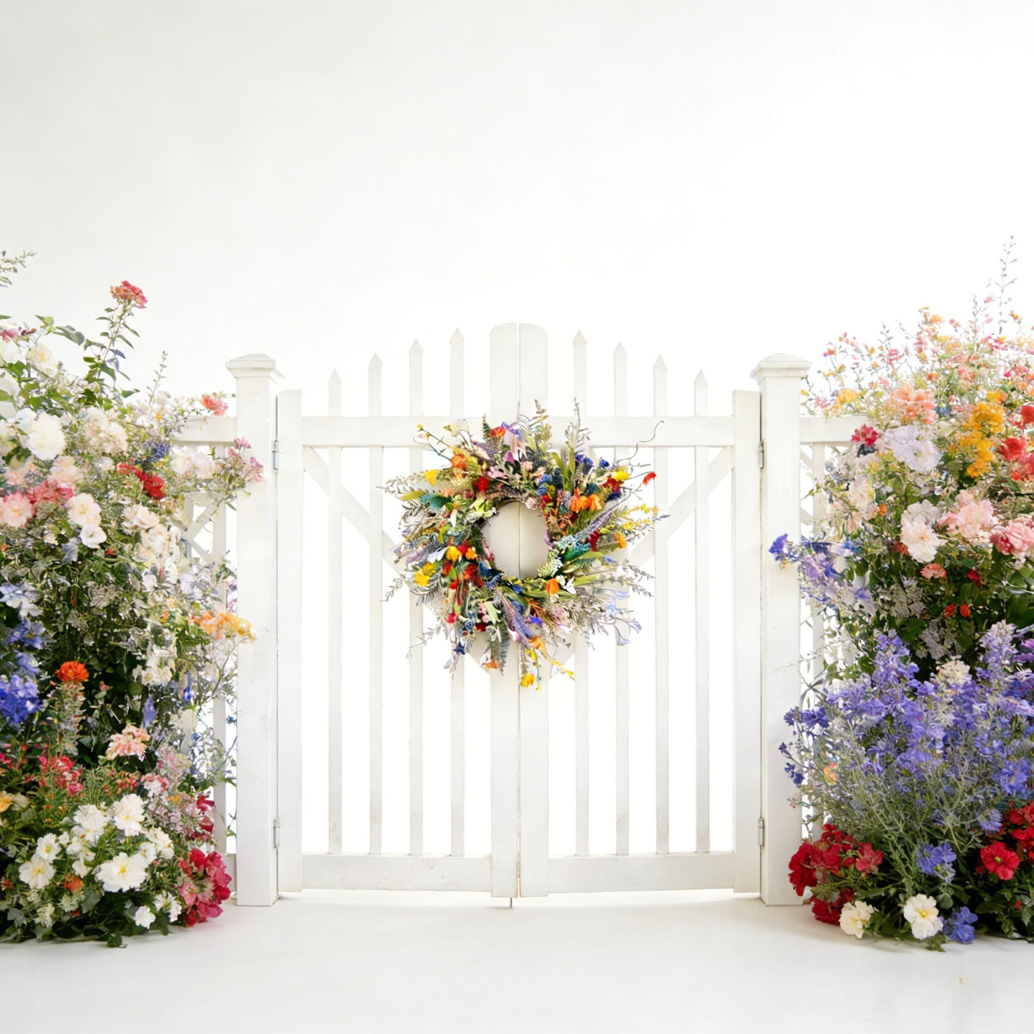 Berry Wildflower Wreath, Front Door Wreath, Spring Summer Wreath, Elegant Wreath, Mother's Day Wreath, Plastic Material, Daily Use