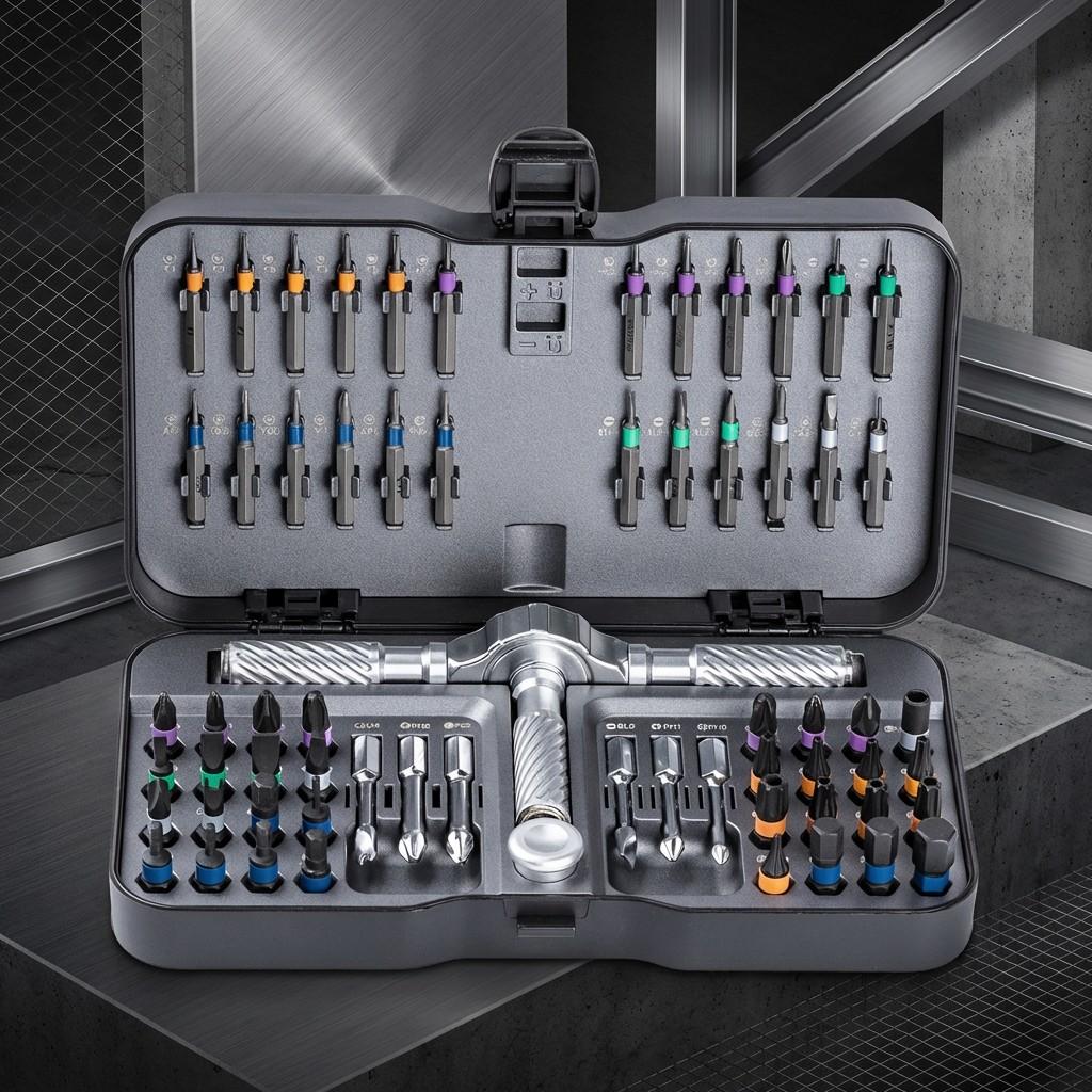 High-Strength Steel Durable Screwdriver Set, 66-In-1 Magnetic Ratchet, Flexible Shaft, Home Installation and Repair Tools