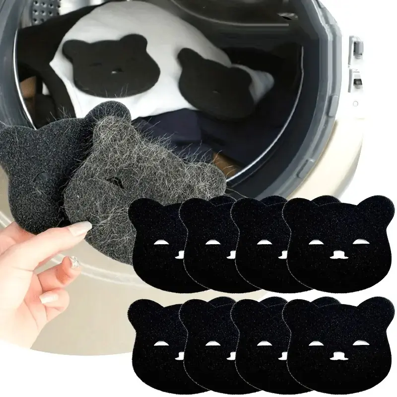 Reusable Pet Hair Laundry Sponges (4/8/16pcs Multiple Packs) - Laundry Room Essential, Catches Lint/Hair/Debris, Prevents Washing Machine Tangles, Easy to Clean, Durable, Playful Design for Pet Owners, Prevents Tangles