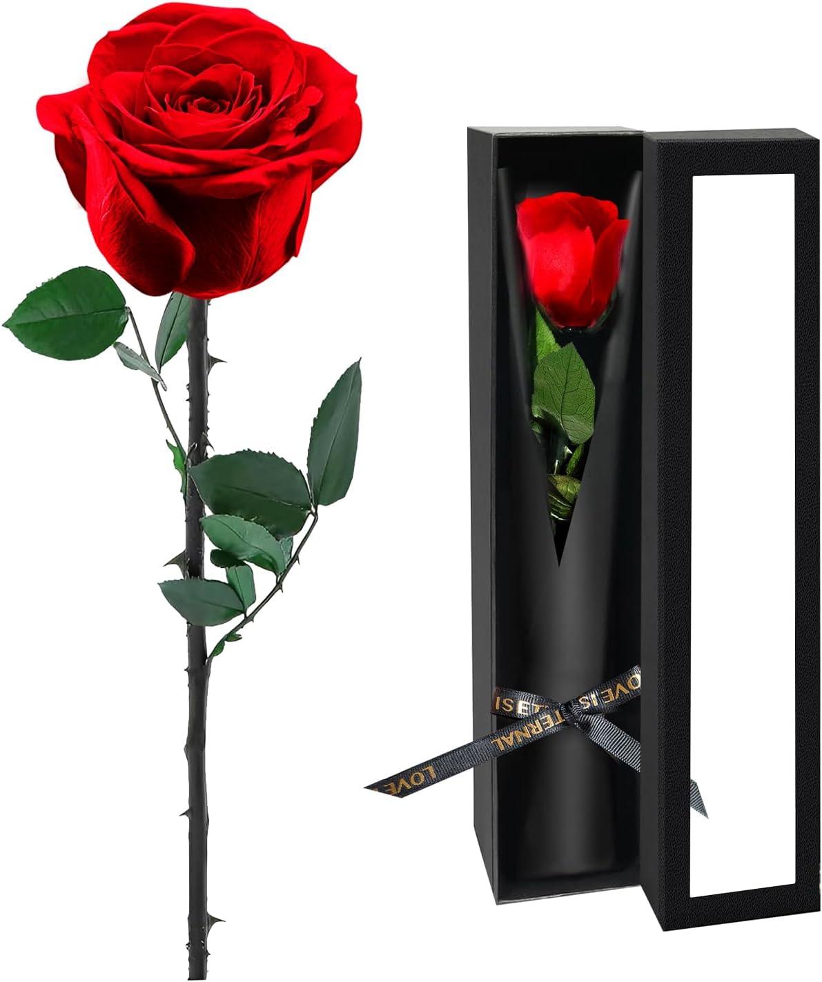 Preserved Red Rose Bouquet, Long-Lasting (5 Years) Gift for Women, Mom, Grandma, Wife, Friends - Birthday, Mother's Day, Anniversary, Valentine's Day