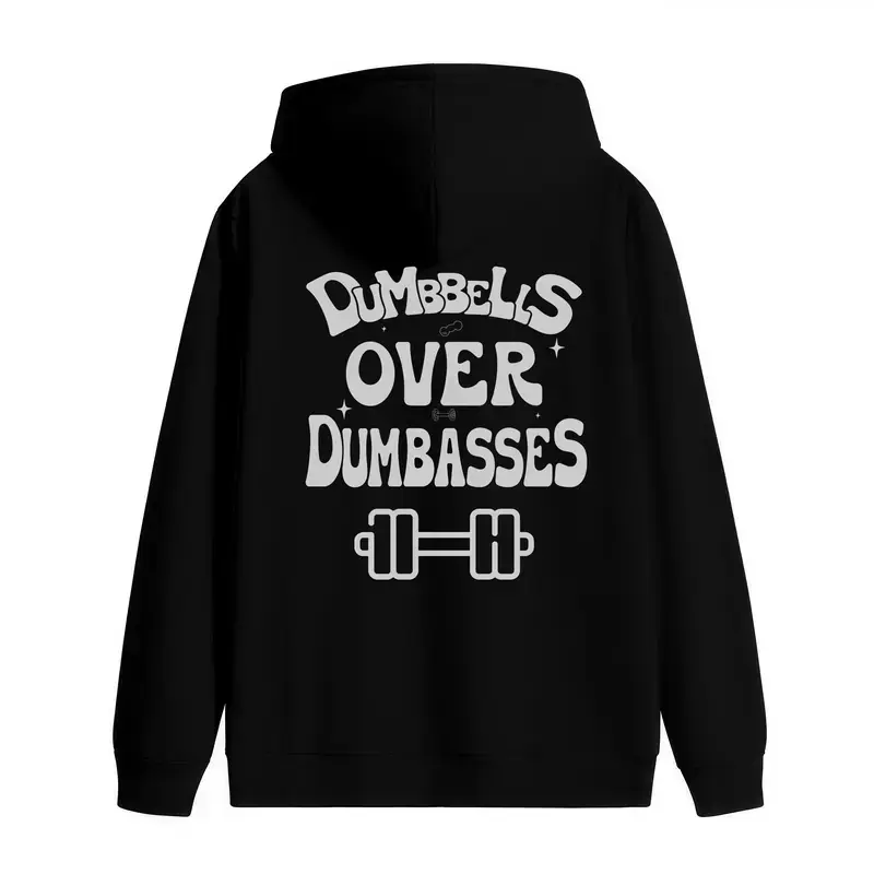 Dumbbells over dumbasses hoodie, Muscle mommy, Weight Lifting Gift, Gym hoodie, Workout hoodie, gym gifts,Powerlifting Casual Cotton Clothes Hoodie