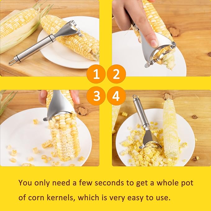 [Buy 1 Get 1 Free]  Magic Corn Peeler & Planer: Essential Kitchen Tool for Effortless Corn Removal