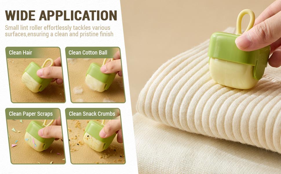 Mini Lint Roller,Reusable Lint Remover,Washable Lint Roller,Portable Pet Hair Remover for Clothes,Travel Home
