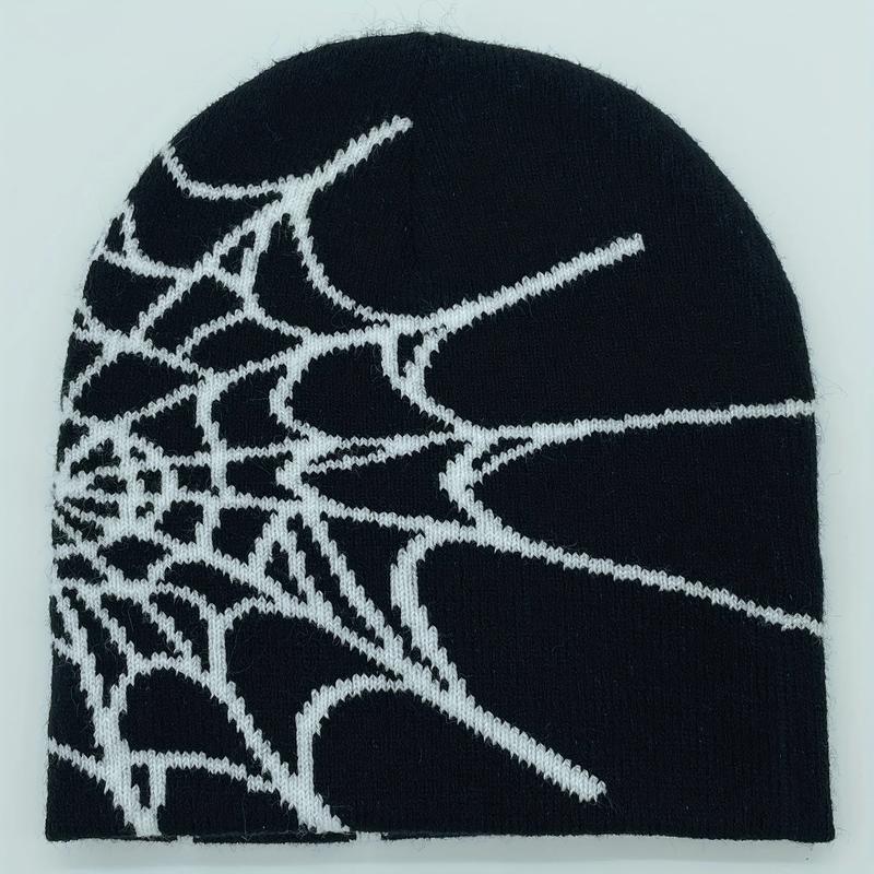 y2k beanie Spider Hat Solid Color Casual Knit Hat Party Spider Web Hat Springtok Unisex Windproof Hat Gift skull cap beanie hat