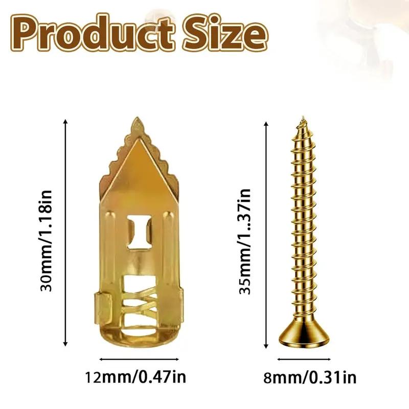 60PCS Self-Drilling Drywall Anchors and ScrewsKit,12x30mm,No Pre-Drilling Needed,Supports Up to 66 lbs,ldeal for Home and Office Organization,MirrorZone.