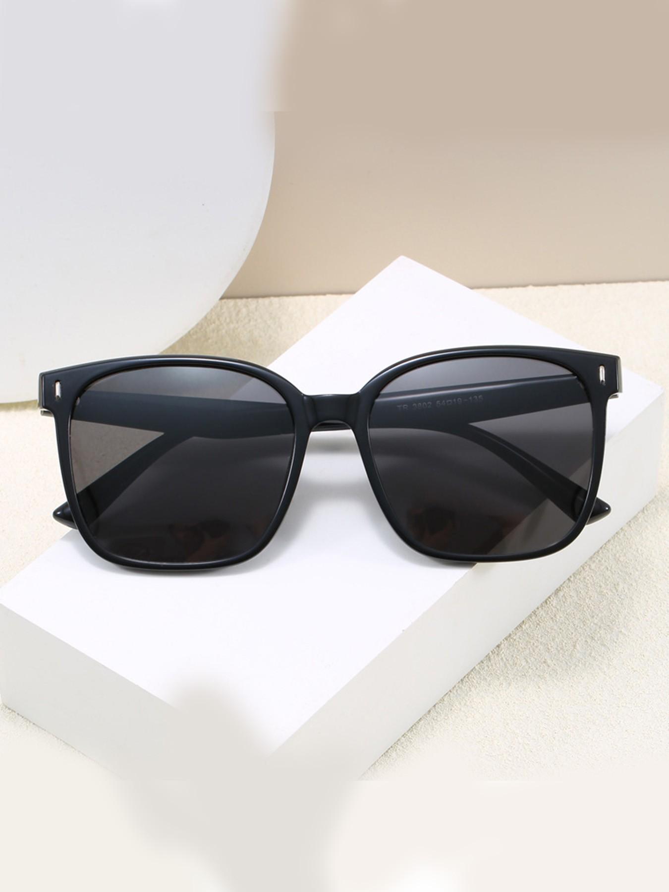 Square Frame Men's Sunglasses, Casual All-Season Decorative Lens, PC Material, Unisex Daily Wear, Beach Resort Style, Fashion Accessory