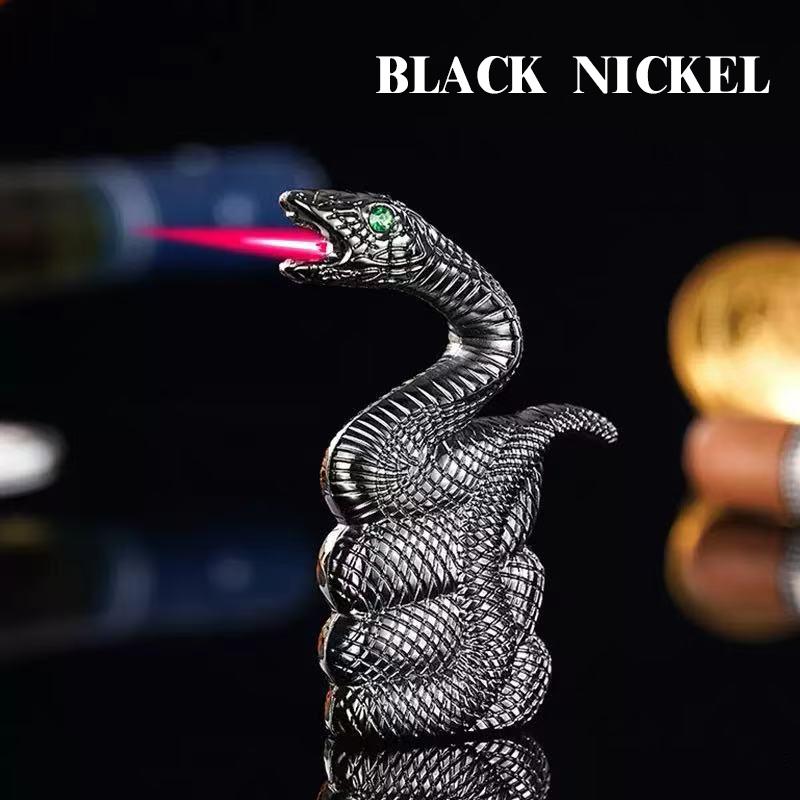 Cool Refillable Lighters Set  | Gun, Snake, Lipstick, Dragon Spinner Designs | Free Gas Cylinder | Windproof & Gift-Ready