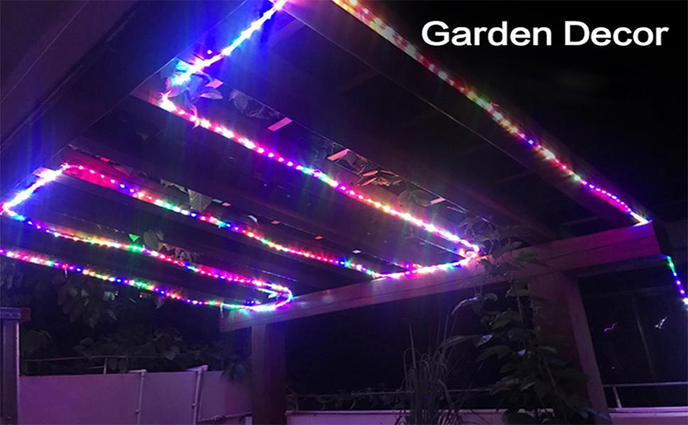 Solar Rope Light 33FT IP65 Multicolor Weatherproof Outdoor LED Copper String Light 100 LEDs 8 Modes for Christmas Party Garden Porch Yard Home Wedding Vacation New Year Decorations
