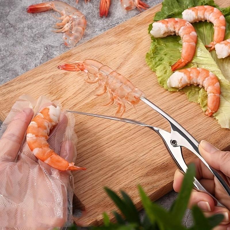 Stainless Steel Shrimp Peeler Multifunctional Shrimp Deveining Tool Shrimp Cleaner ShrimpThread Knife Shell Peeler Kitchen Tool