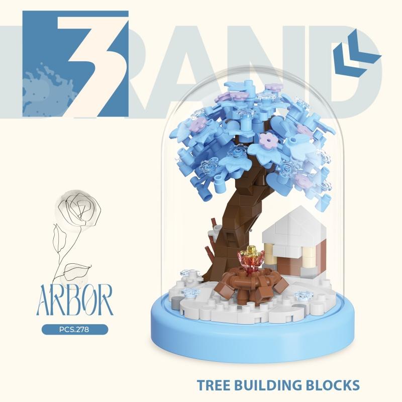 Spring Summer Autumn Small Particle Building Blocks Tree House, Dust Cover Included, Back-To-School DIY Gift, 2026 Trending Toy Present