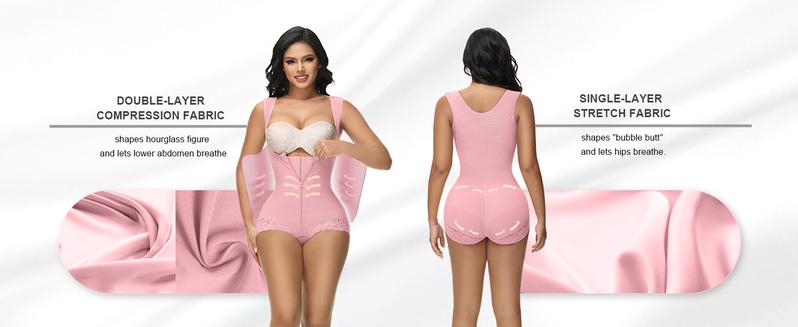 JOSHINE SHAPER Fajas Moldeadoras Shapewear Tummy Control Full Body Shaper Post Surgery Compression Garment with Invisible Zipper & Adjustable Hooks for Women Soft Adjustable Bodysuit Clothes Lace Valentine's Day Gifts