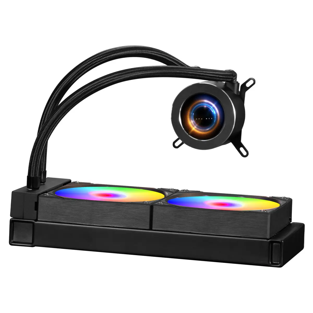 Aobtkel AIO CPU Cooler with LCD Screen - ARGB Lighting, 120mm PWM High RPM Fans (2200RPM), 4850RPM Pump, 71.69 CFM Airflow, Custom GIF Display, Quiet Cooling for Gamers’ Gaming PCs