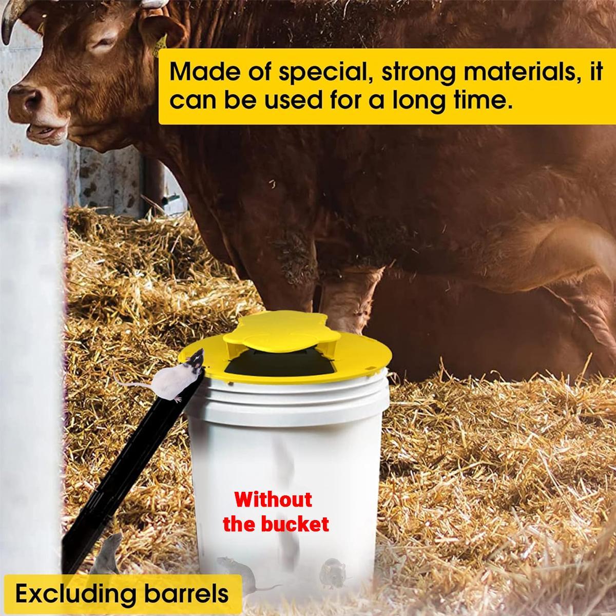 Mouse Trap Bucket - Mouse Traps Indoor for Home - Multi-Catch, Auto-Reset, Humane or Lethal Rat Trap - ABS Material -Reusable Mouse Trap,Flip N Slide Bucket Lid Mouse Trap, Mouse Traps Bucket for Indoor and Outdoor Use