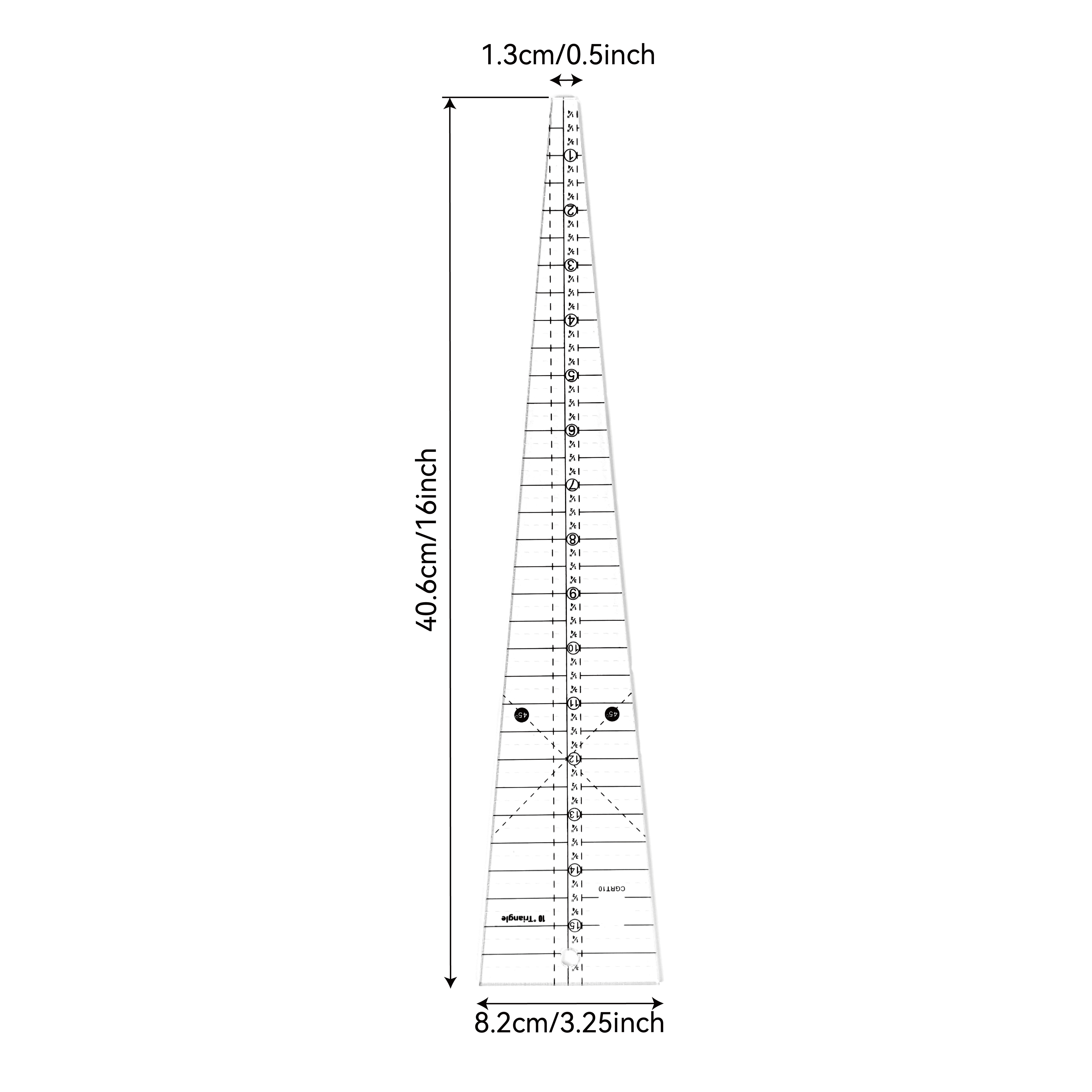 Triangle Quilting Tool, Sewing Ruler Cutting Guide, Precise Fabric Cutting, Suitable for Sewing and Patchwork Projects, DIY Crafts