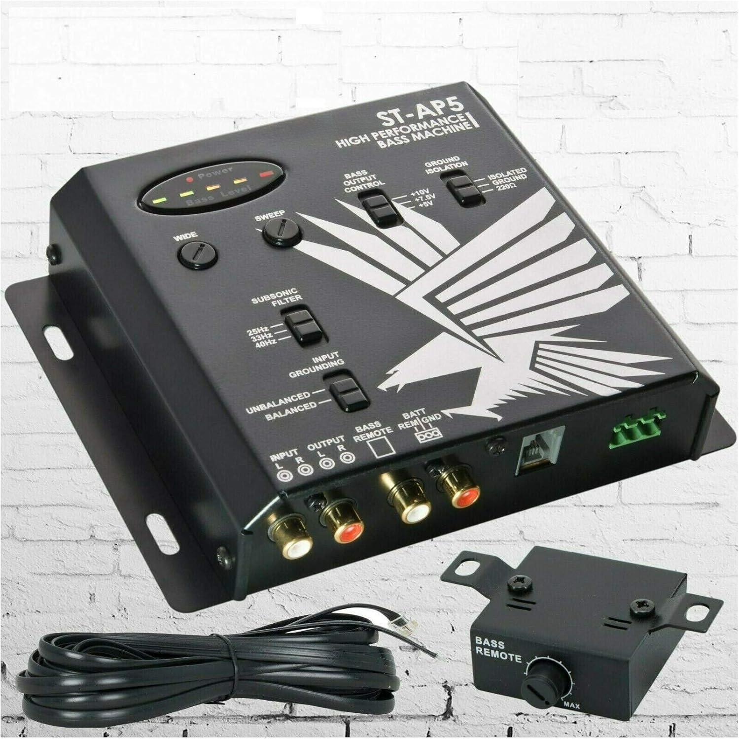 ST-AP5 2nd Gen Digital Bass Control Machine, Bass Maximizer & Restoration Processor with Epicenter Reconstruction, Bass Knob & Dash Mount Remote Control