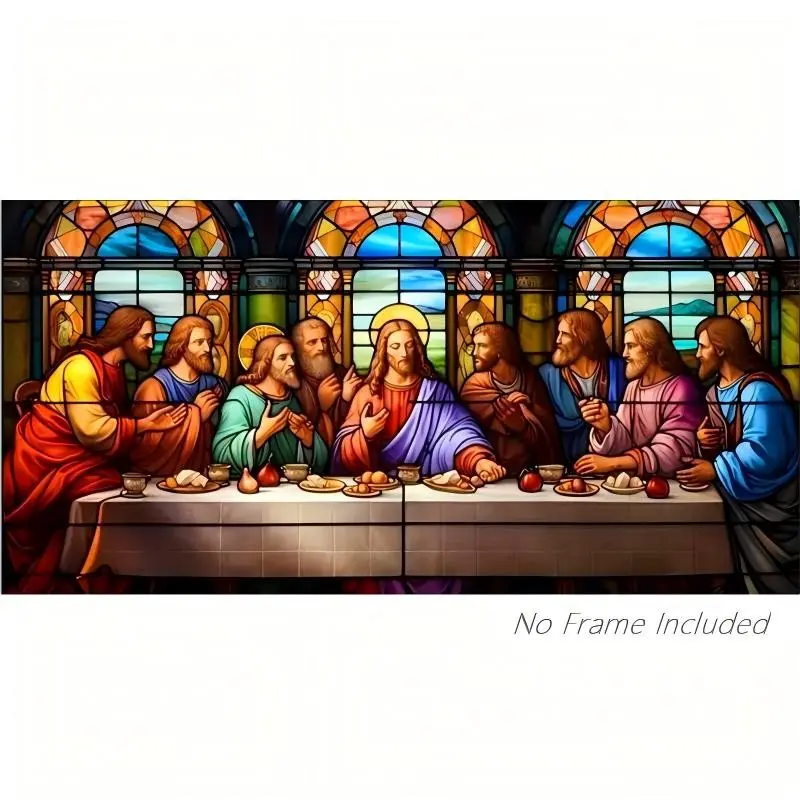 The Last Supper Pattern DIY Arts Colorful Painting Kit without Frame, DIY 5D Diamond Arts Colorful Painting Kit, Wall Art Decor for Home, Craft