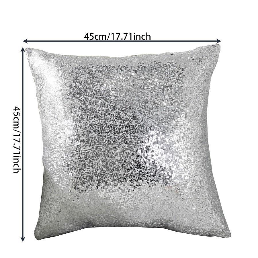 2-Pack Sequin Pillowcases, Soft Decorative Cushion Covers, All-Seasons Plush Throw Pillows, Elegant Bedding Accessories