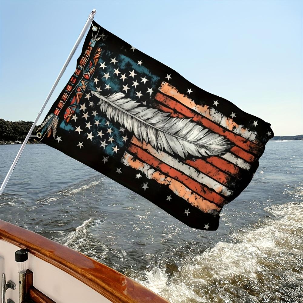 1pc, Modern Art Flag, Local American Tribal Pattern, 100% Polyester, Design for Outdoor Events, Parades, Competitions And Home Decor