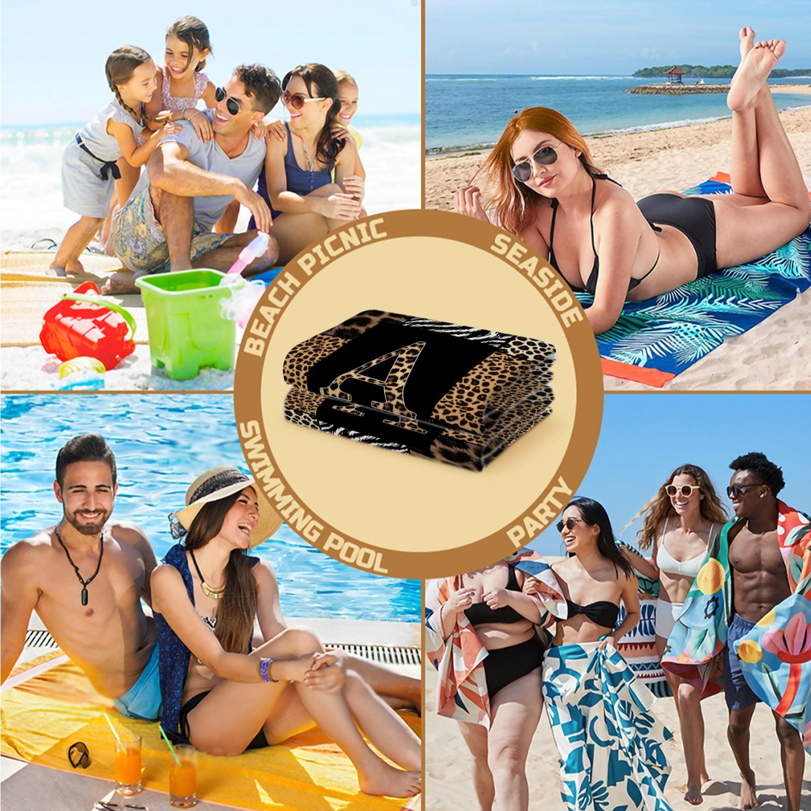 American‑Style Leopard‑Print Quick‑Dry “A‑Z” Beach Towel—Lightweight, Portable, and Space‑Saving. Perfect as a Pool Towel, Camping Towel, or Everyday Bath Towel, It’s an Essential Item for Beach Trips and Makes a Great Gift or Personal Purchase