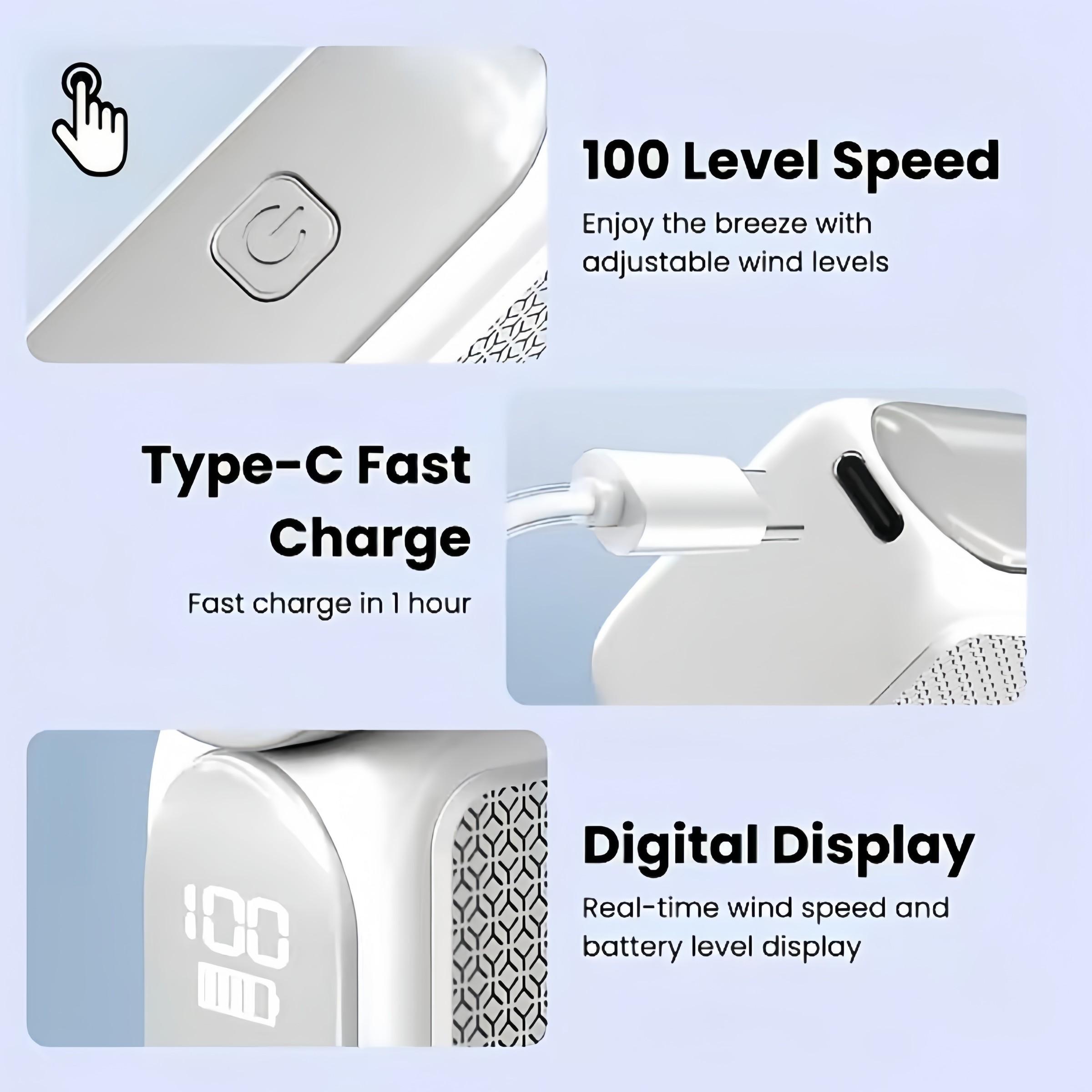 High-Speed Mini Handheld Fan, USB Rechargeable, Long Battery Life, Portable Cooling Device, Ideal for Outdoor Activities