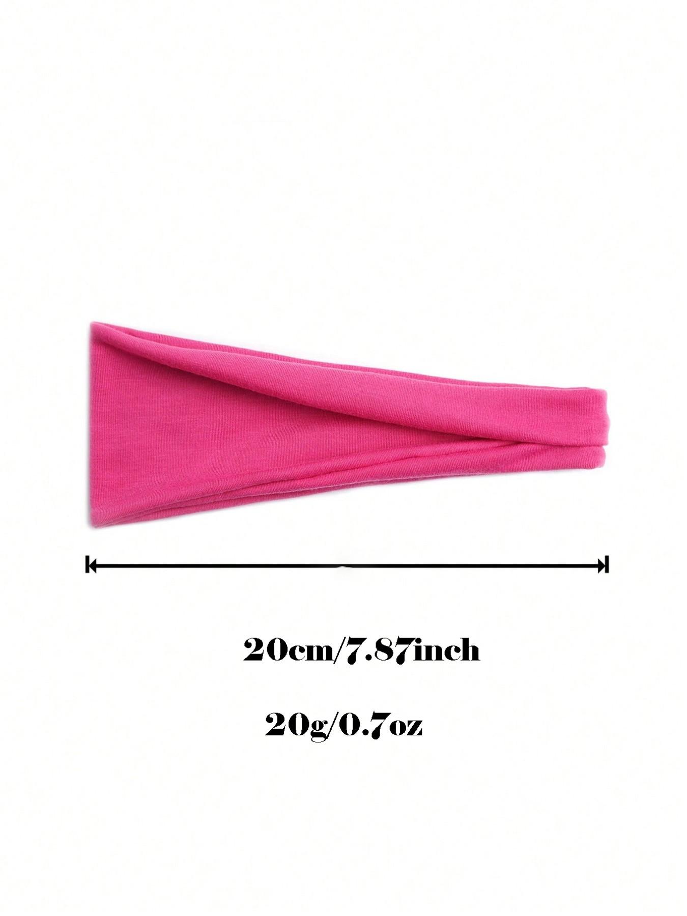 1pc Solid Fuchsia Pink Sports Yoga Headband, Moisture Wicking Elastic Workout Headband For Men & Women, Running, Fitness Women Bandanas Winter Hair Accessories Fashion Scarf Women Hair Band
