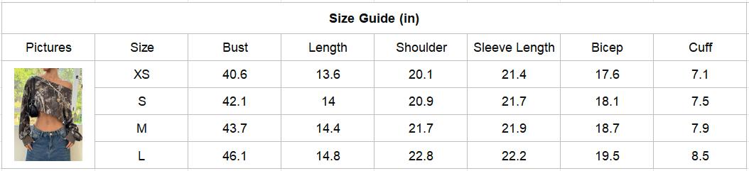 Spring Camo Sweatshirt Off the Shoulder Long Sleeve Asymmetrical Neck Y2k Pullover Crop Tops Streetwear