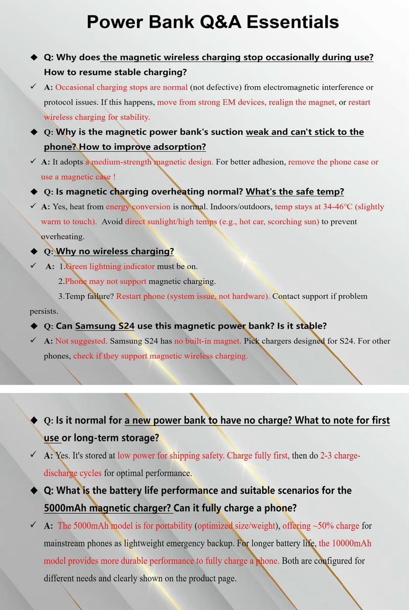 5000mAh/10000mAh Magnetic Wireless Power Bank, Ultra-Slim Compact Portable Power Bank with 22.5W Wired & 15W Wireless Output, 20W Input, Type-C Input/Output, Power Display, Compatible with iOS system