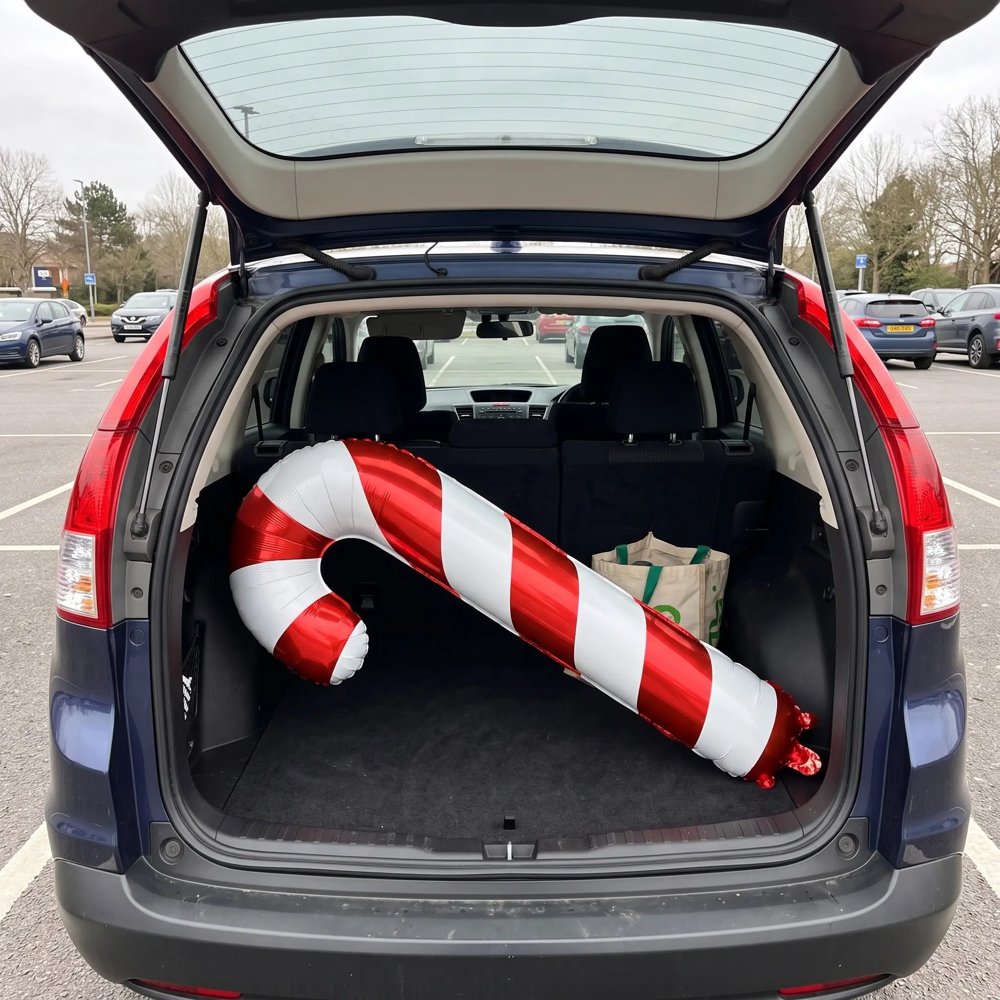 Giant Candy Cane Foil Balloon – Oversized Christmas Window & Party Decor, Adults-Friendly Festive Mylar Accent