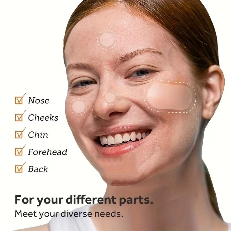 104pcs Acne Patches, Acne Pimple Patch, 5 Shapes, Hyaluronic Acid & Tea Tree Oil, Day and Night Skin Care, Transparent Gel, Anti-Acne Treatment