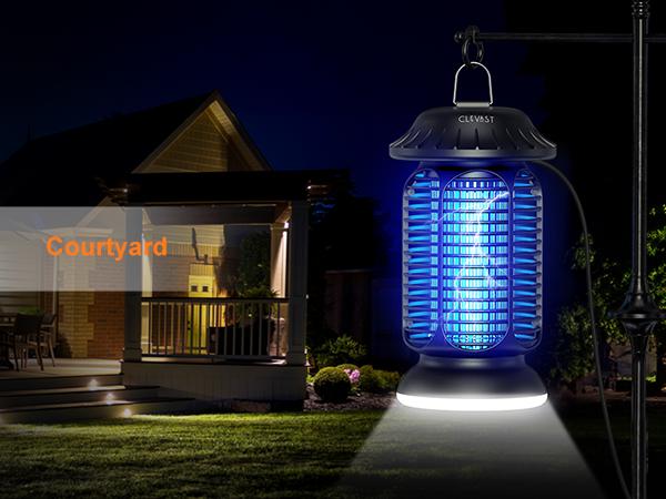 CLEVAST Bug Zapper, UV-Powered Mosquito Zapper – Waterproof & Versatile for Indoor/Outdoor Use