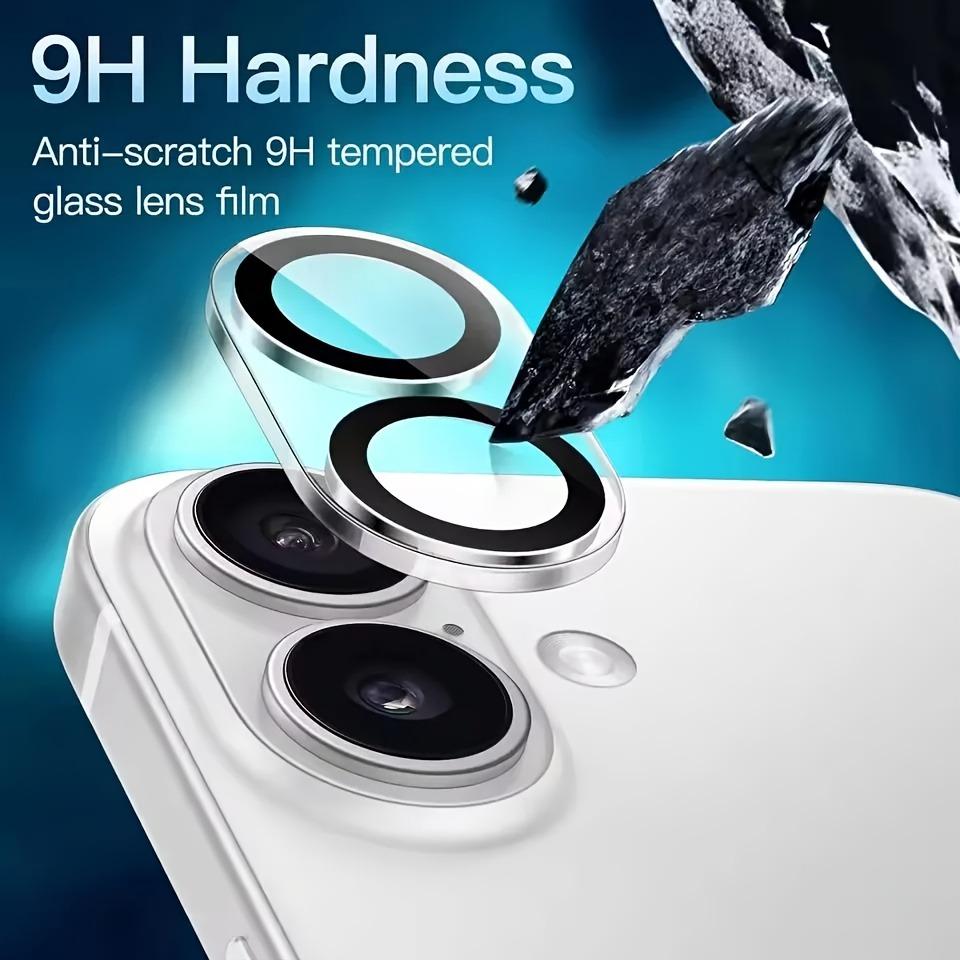 3 Pack Ultra HD Phone Camera Lens Protector, Accessories For iPhone 17/16/15/14/13/12/11/17 Pro Max/16 Pro Max/15 Pro/Plus/Mini, 3D Tempered Glass Camera Lens Protector, 9H+ Hardness, Anti-Scratch, Full Coverage, Case Friendly, Easy Installation