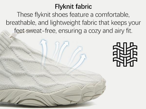 WateLves Barefoot Walking Shoes for Men & Women Minimalist Comfortable Knit Fabric Breathable Slip-On Sneakers Versatile Supportive Outdoor Running Trainers Ideal Thanksgiving Christmas Gift