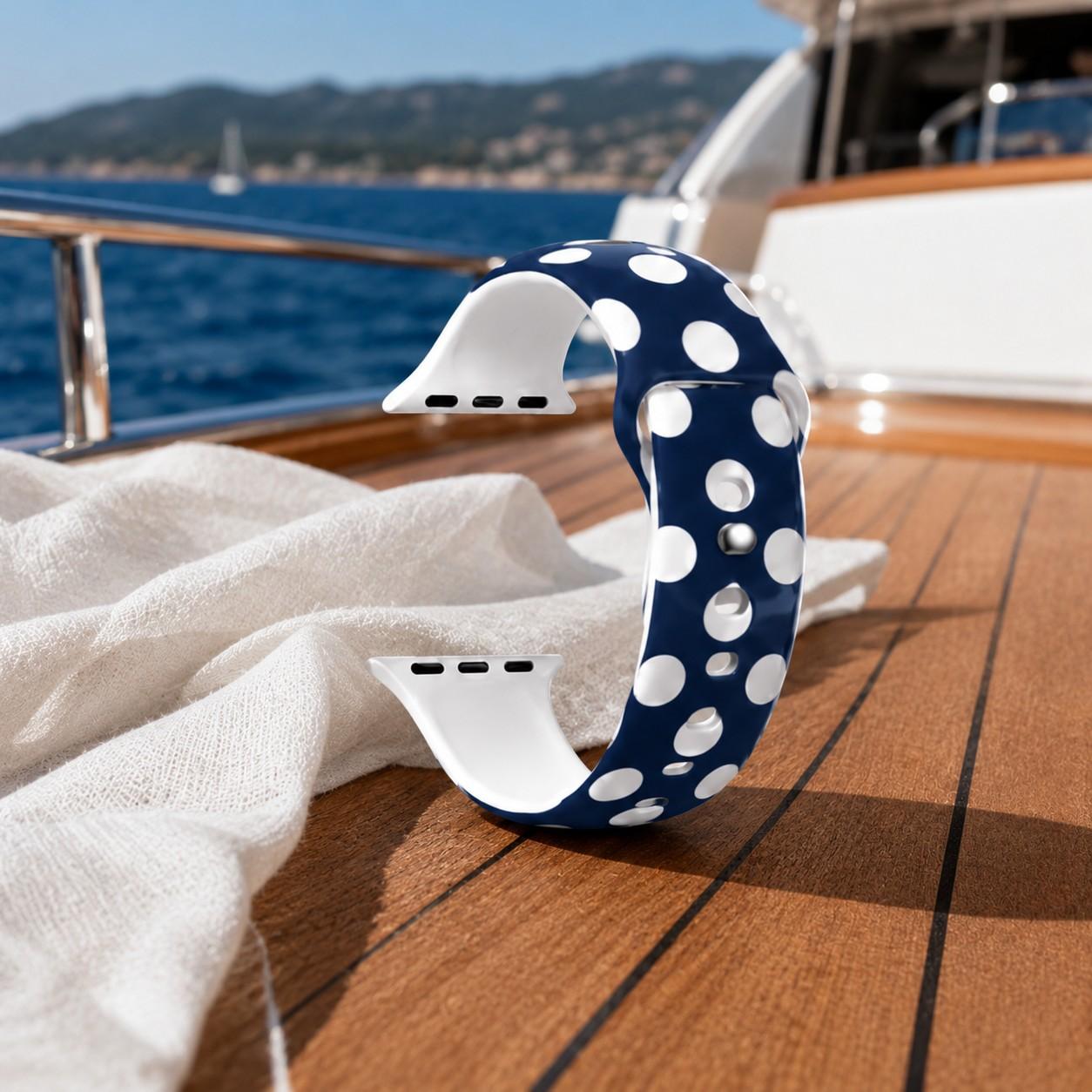 9 Styles Patterned Silicone Sport Band, Accessories for Apple Watch Series 4/5/6/7/8/9/10, SE1/2, Ultra1/2/3, Polka Dot Leopard Pop Art Strap, Soft Waterproof Breathable Band for Women Men Daily Sport Party Travel Birthday Holiday Gift