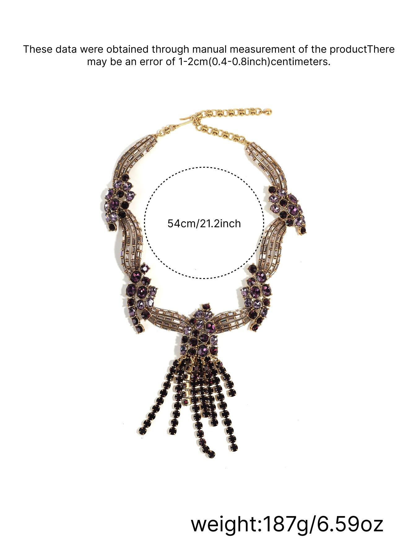 A noble and elegant tassel studded diamond necklace, suitable for daily wear, vacation dates, and other occasions, and also a surprising and exquisite small gift.