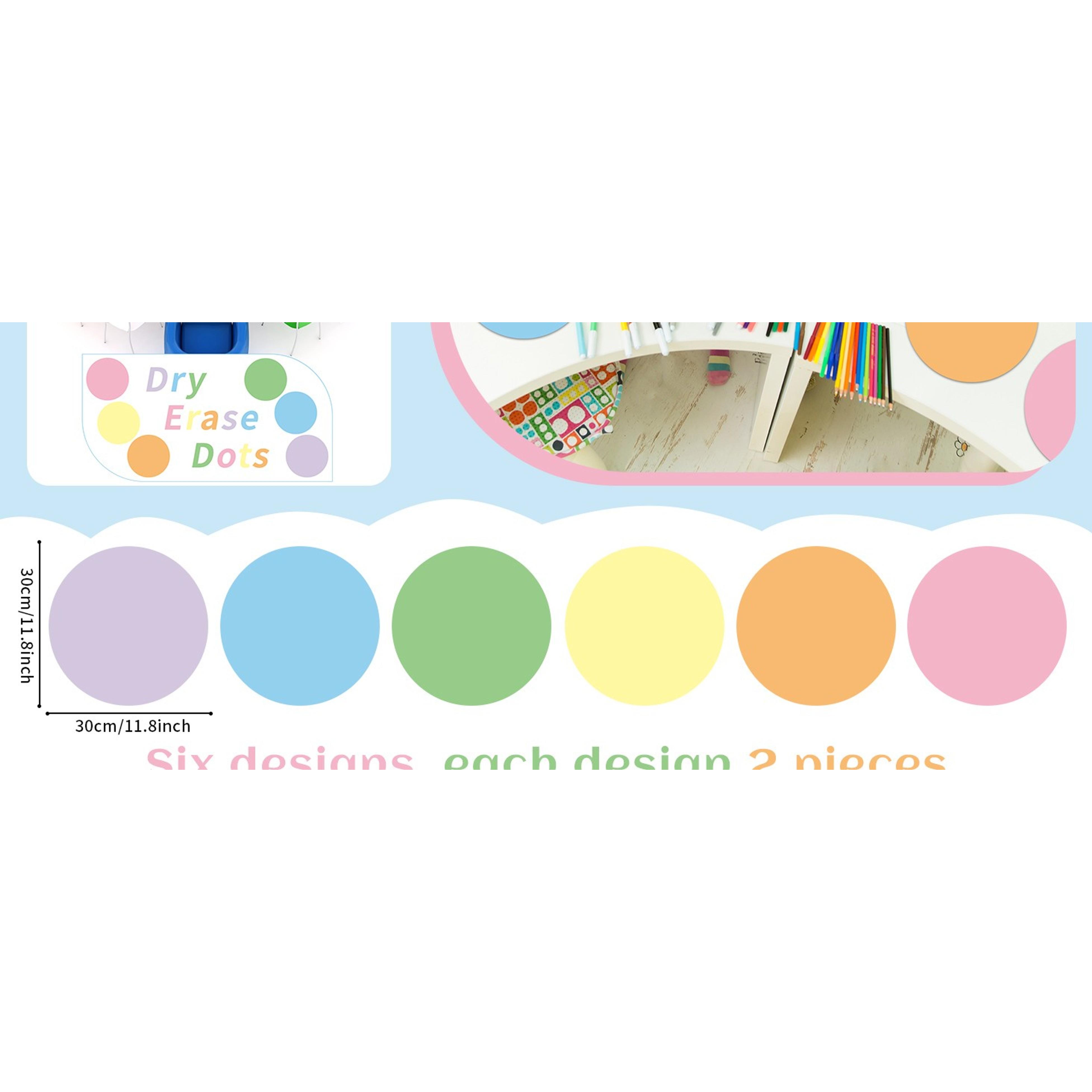 12Pcs Dry Erase Dots for Classroom Table 12 Inch Pastel Style Rainbow Removable Circle Stickers Desktop Writing Spots Back to School Decor for Teacher Students Whiteboard Desk Floor Decal 12Pcs Dry Erase Dots for Classroom Table 12 Inch Pastel Style Rainbow Removable Circle Stickers Desktop Writing Spots Back to School Decor for Teacher Students Whiteboard Desk Floor Decal
