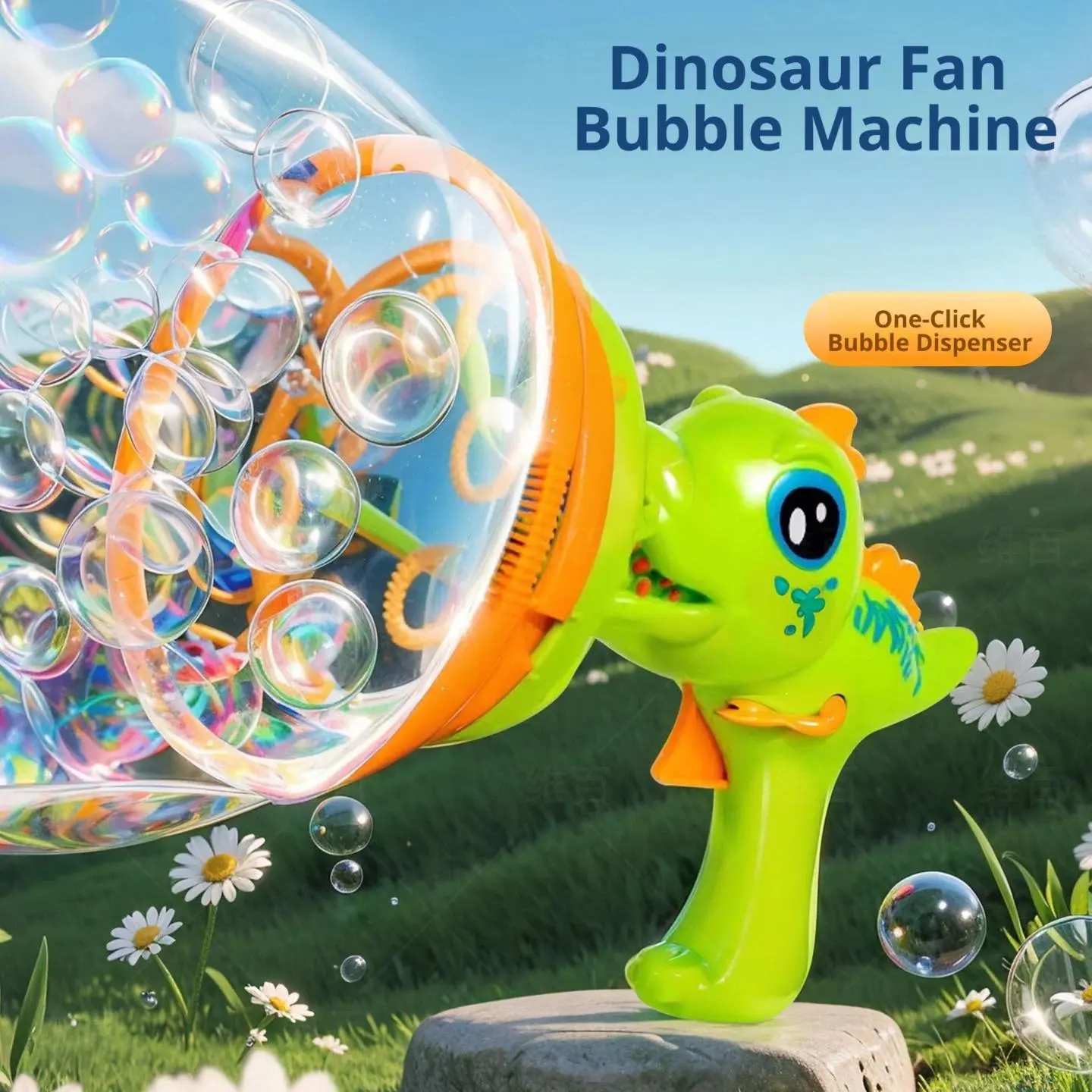 Dinosaur Electric Bubble Machine-Automatically blows bubbles Children's toy Birthday Christmas New Year gift Outdoor beach toys